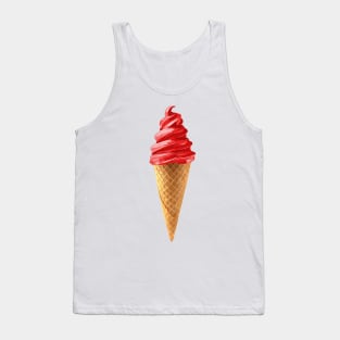 Sweet Red Cherry Dipped Ice Cream Cone Tank Top